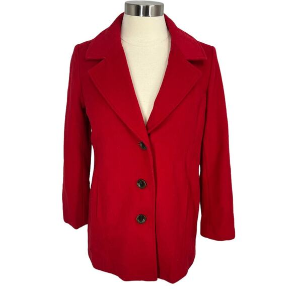 J.JILL Red Wool Blend Coat Size XS PETITE - Picture 1 of 11